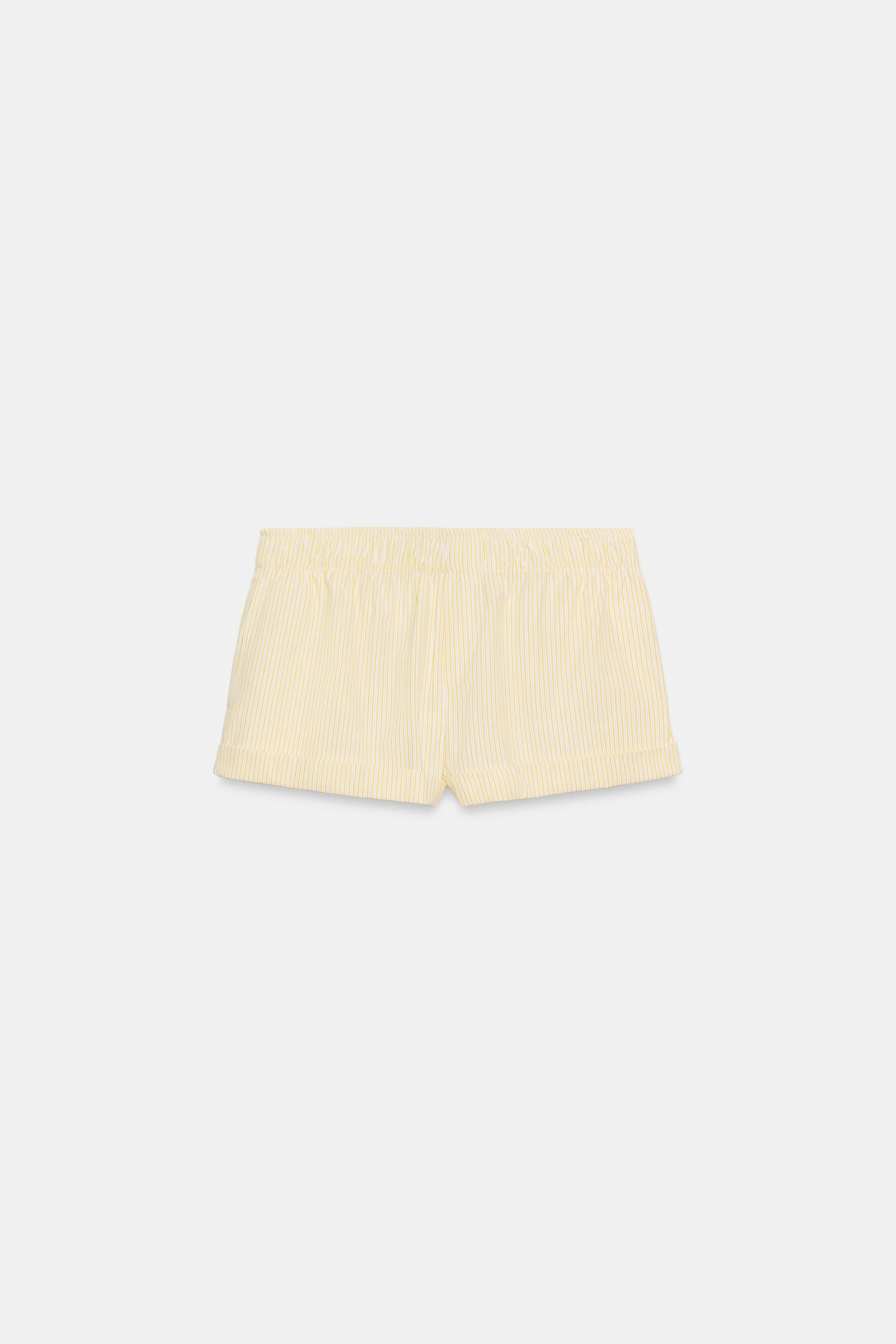 STRIPED POPLIN SHORTS